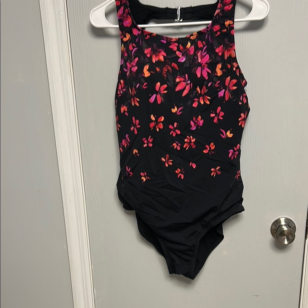 Swimsuits For All Black Floral Swimwear